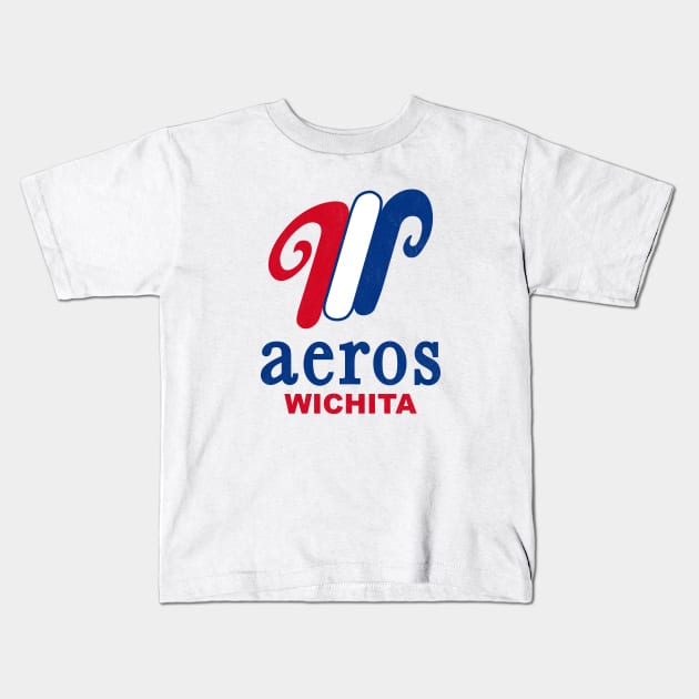 Defunct Wichita Aeros Baseball 1981 Kids T-Shirt by LocalZonly